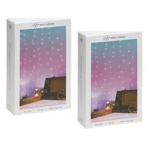 (2-PKS) LED Curtain String Light Mystical Good Vibes Pink Ombre - West & Arrow